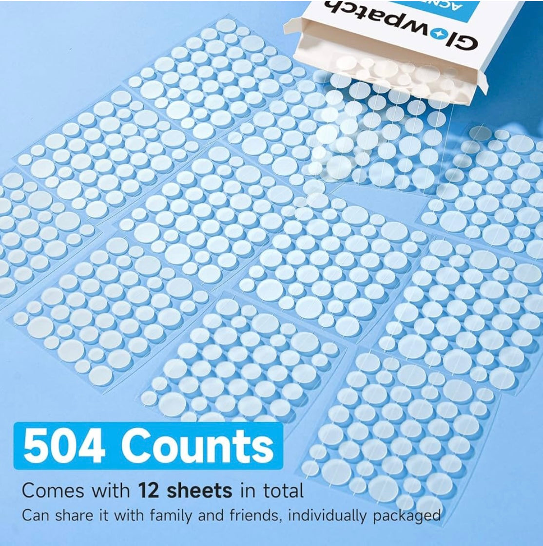 500 clear pimple patches